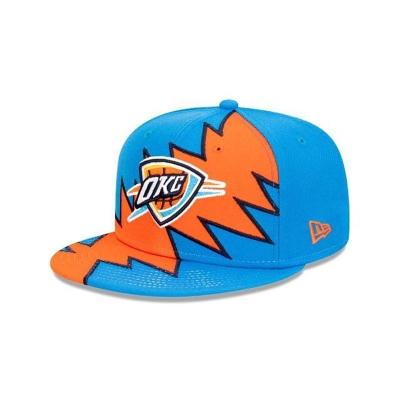 Blue Oklahoma City Thunder Hat - New Era NBA Flash 9FIFTY Snapback Caps USA0175346